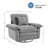 360° Swivel Chenille Accent Chair Upholstered Single Sofa With Throw Pillow-1249685644