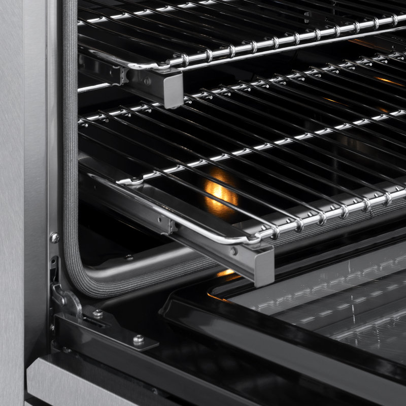 ZLINE Autograph 36 in. Paramount Induction Range with 5 Element Cooktop & Champagne Bronze Accents, Black Matte
