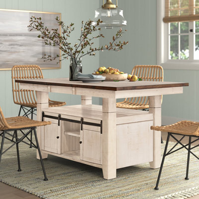 Hebden Extendable Pine Solid Wood Top Dining Table