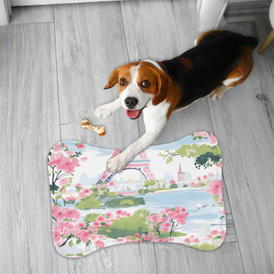 Preppy Parisian Views - Tapis d'alimentation en os 1 pièce