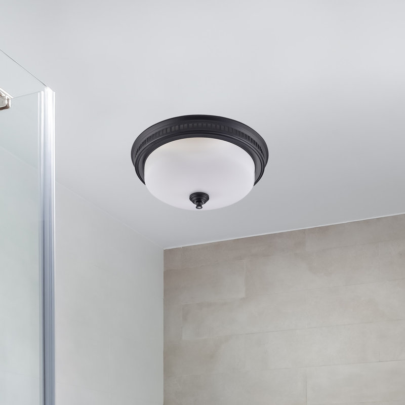 Ventilateur de salle de bain décoratif décoratif rond à DEL à intensité variable de 1,2 pi³ à DEL, 110 pi³ / min, Noir mat