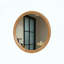 Miroir mural rond en bois naturel, design minimaliste