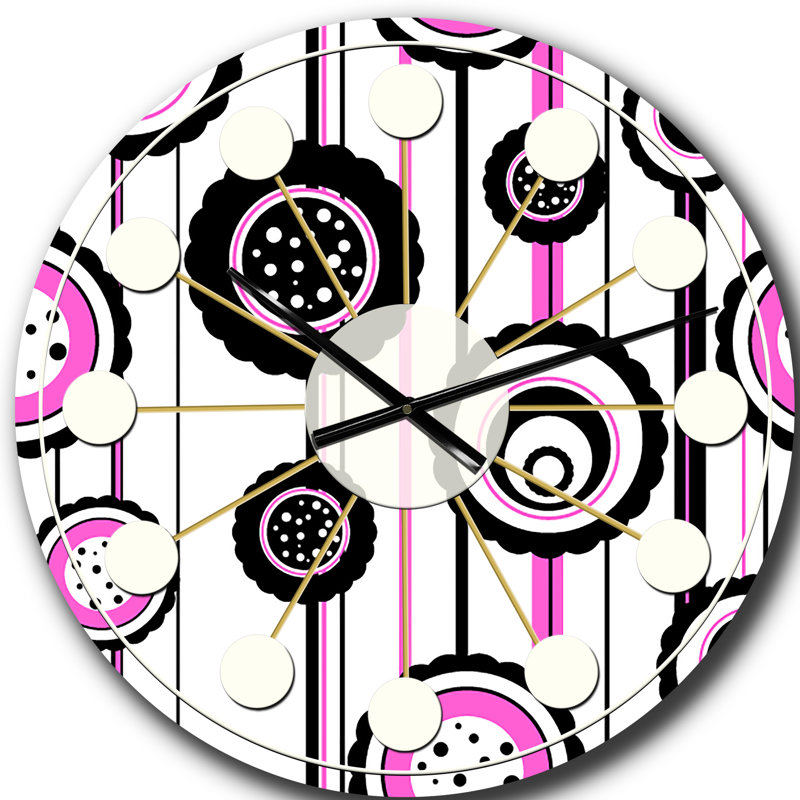 Horloge murale circulaire Mid-Century, Grand