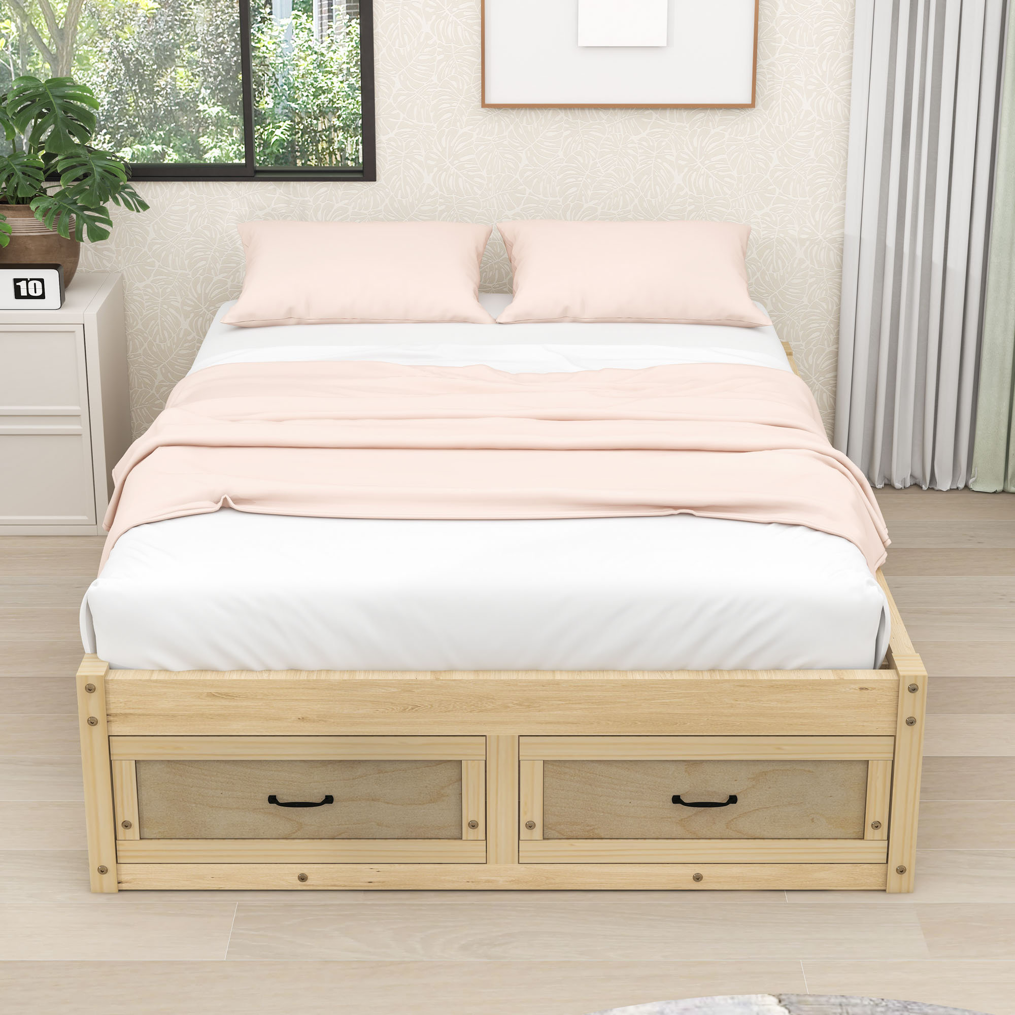 Lark Manor 6 Drawers Wood Platform Bed with Centre Legs - Wayfair Canada