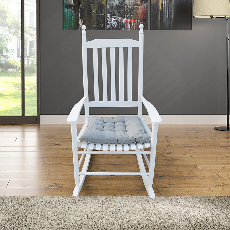 Chaise berçante en bois, Blanc