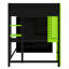 Lit mezzanine avec bureau intégré, armoire ouverte-105138531