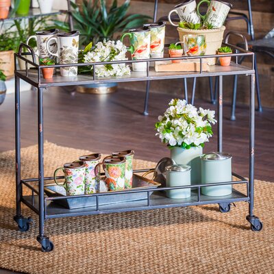 Gracie Oaks Quan Metal Bar Cart & Reviews 