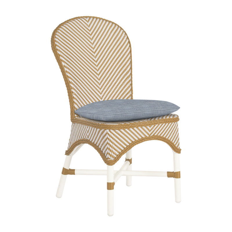 Chaise d'appoint Savoy - Craie et blanc / naturel, Craie / blanc / naturel, Pas de soudure, Chambray Rollo