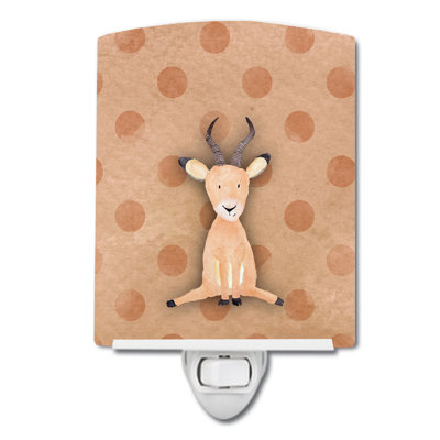 Polka Dots Antelope Ceramic Night Light