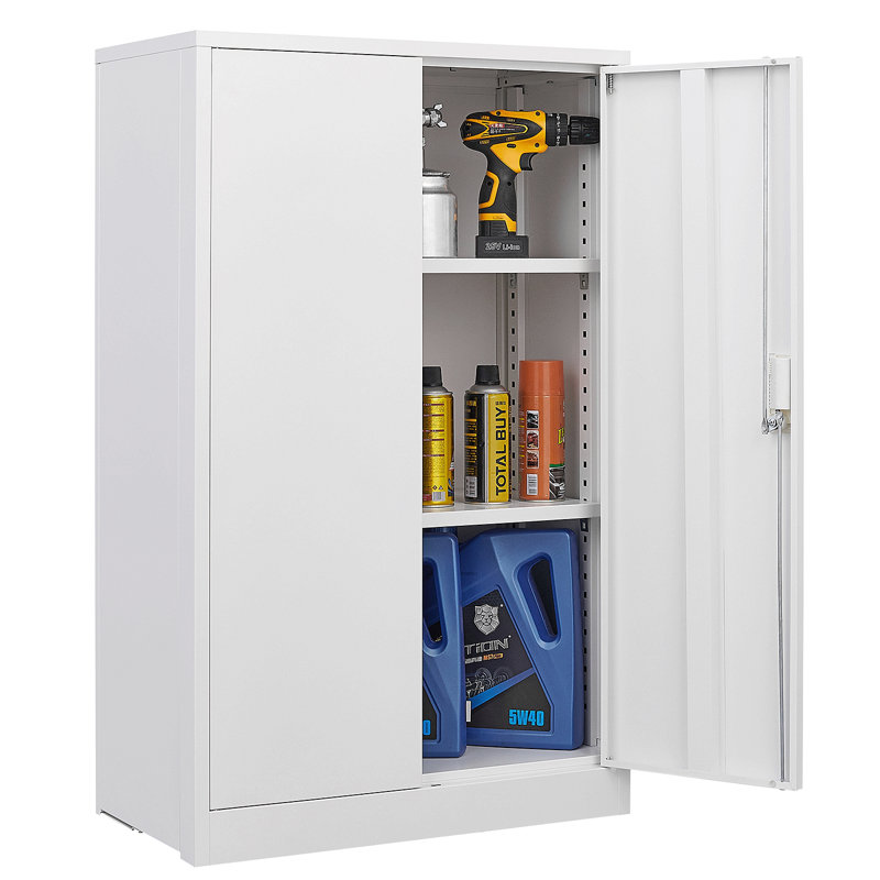 Metal Storage Cabinet With Locking Doors And Adjustable Shelf, Folding Filing Storage Cabinet , Folding Storage Locker Cabinet For Home Office,School,Garage
