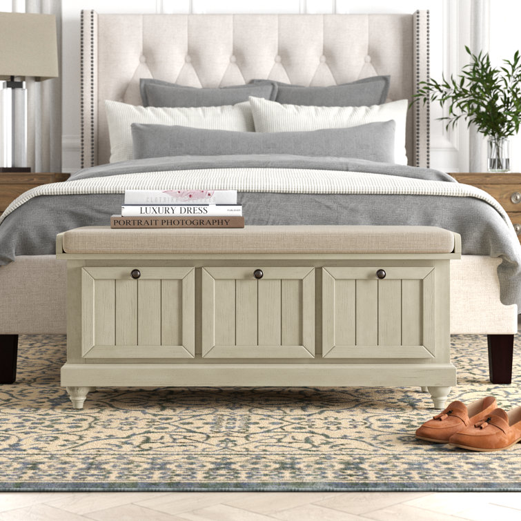 Oakham Linen Upholstered Storage Bench