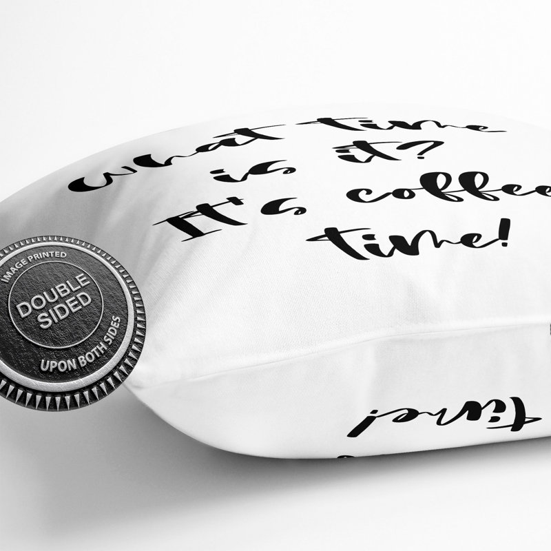Coffe Time Scatter Cushion with Filling, 55cm H x 55cm W x 20cm D