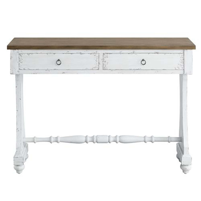 Console Carminda, finition blanc antique