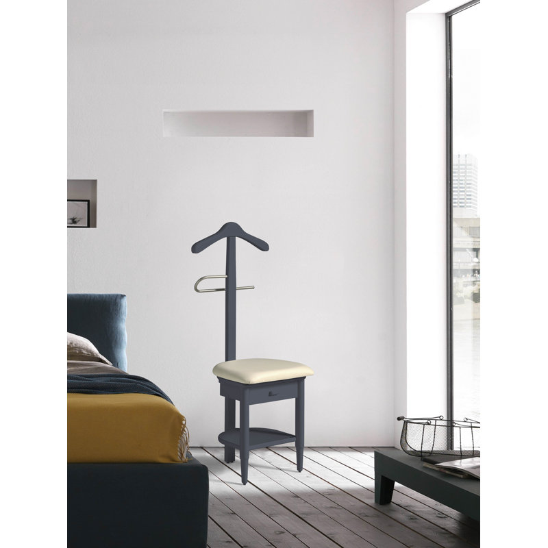 Freestanding Valet Stand, Jet Black