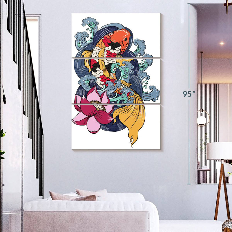 Brampt Koi Tattoo, 65" H x 42" W