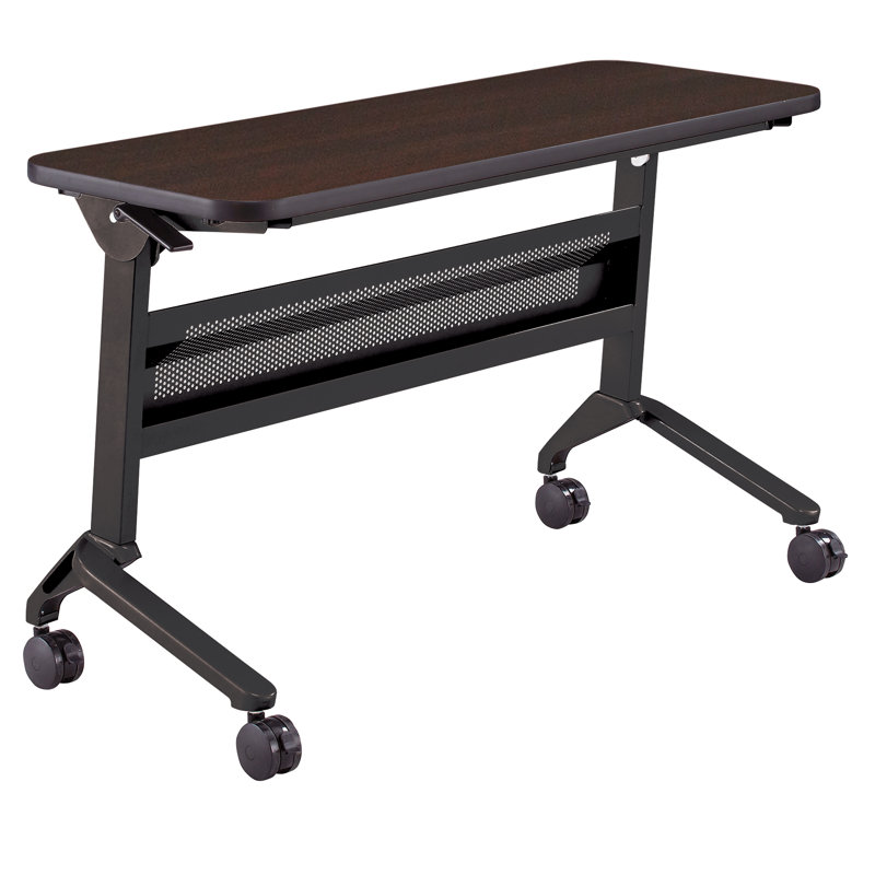 Table de formation Flip-N-Go rectangulaire, LPL, H 29 po x L 48 po x l 18 po, Argent argent, Moka