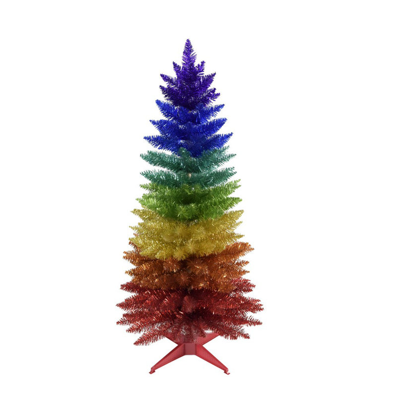 Kurt Adler Foil Rainbow Tree, 4'