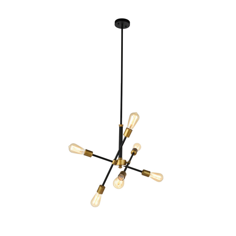 Whelchel Sputnik Modern Linear Chandelier