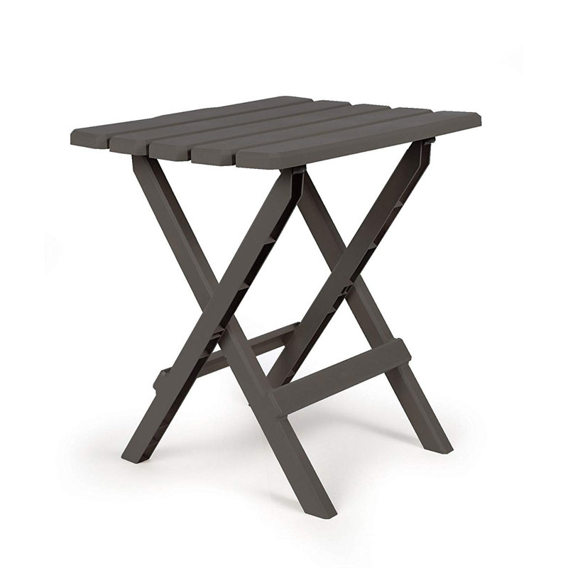 12'' Rectangular Portable Folding Table, Charcoal
