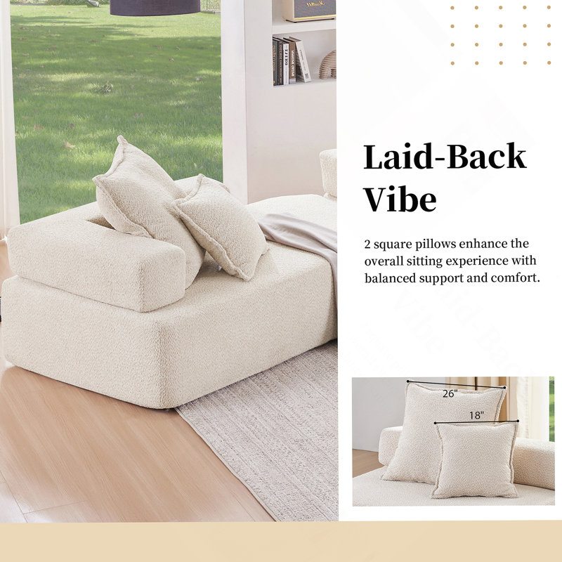 Special-shaped Frame for Oversized Modular U Shaped Sectional Sofa, Beige