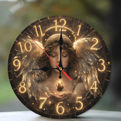 Angel wings clock fantasy  ethereal light