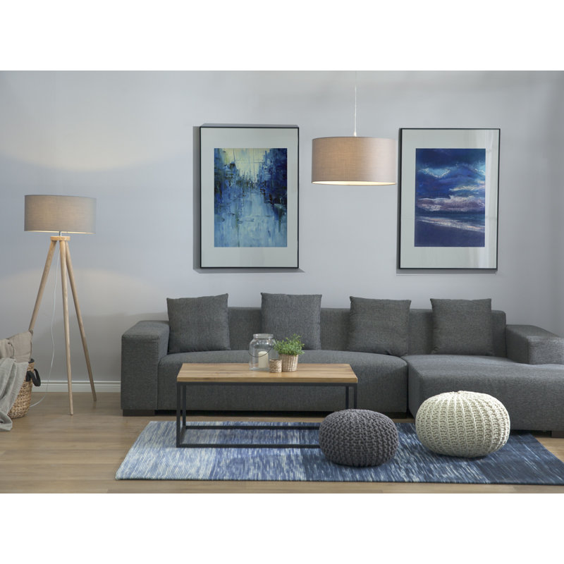 Ackerson Hellbraun Tripod Floor Lamp, Grey