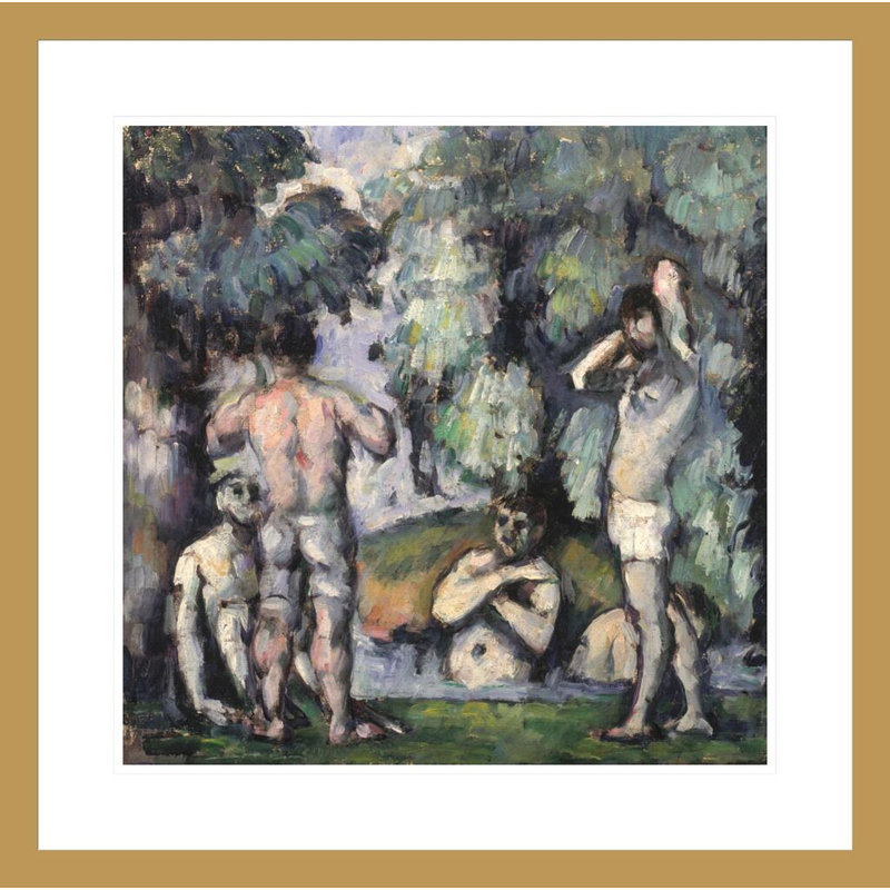 Les cinq baigneurs par Paul Cézanne, H 23,5 po x l 23,62 po