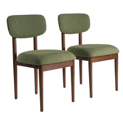 Rhoda Set of 2 Upholstered  Solid Wood Dining Chair