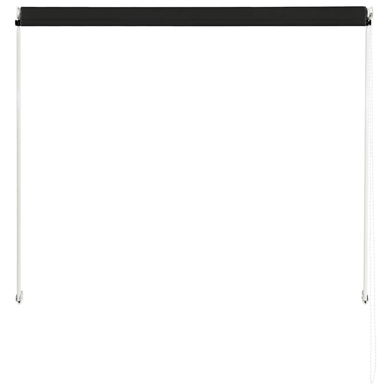 Fabric Cover Retractable Door / Window Awning, 39.4" x 59.1", Solid Anthracite