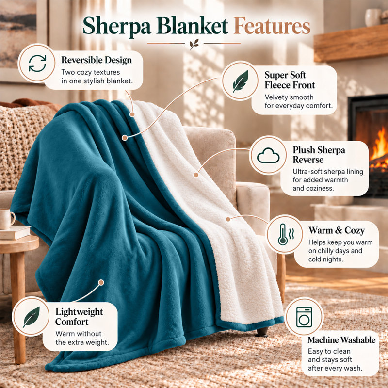 Imperial Homeware London Standard Blanket, Super King, Teal