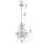 Lustre classique à 4 lumières de style bougie avec détails perlés Lucee-2144938029