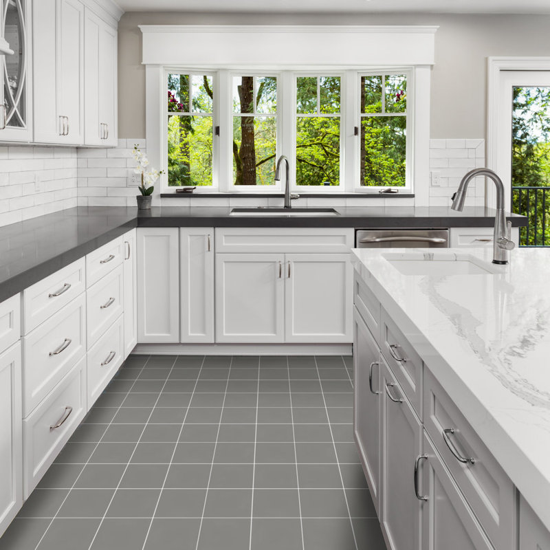 Solid 8" x 8" Cement Wall & Floor Tile, Navy