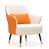 Similicuir orange / beige sélectionné