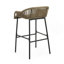 Tabouret de bar d'extérieur brun La Push, ensemble de 2