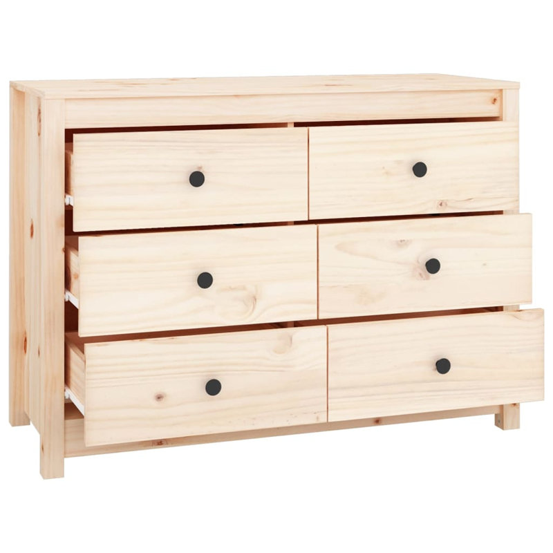 Side Cabinet 100x40x72 cm Solid Wood Pine, Natural