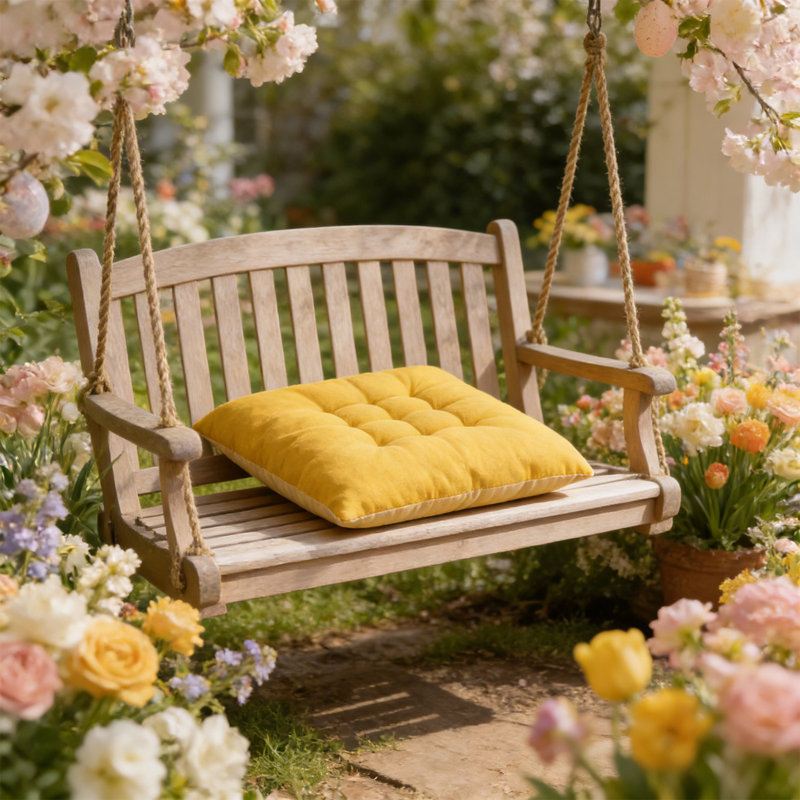 Easter Outdoor Cushions For Dining Parties And Decorating, Yellow