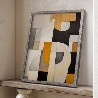 ABSTRACT Series DVII, reproduction encadrée - bois massif