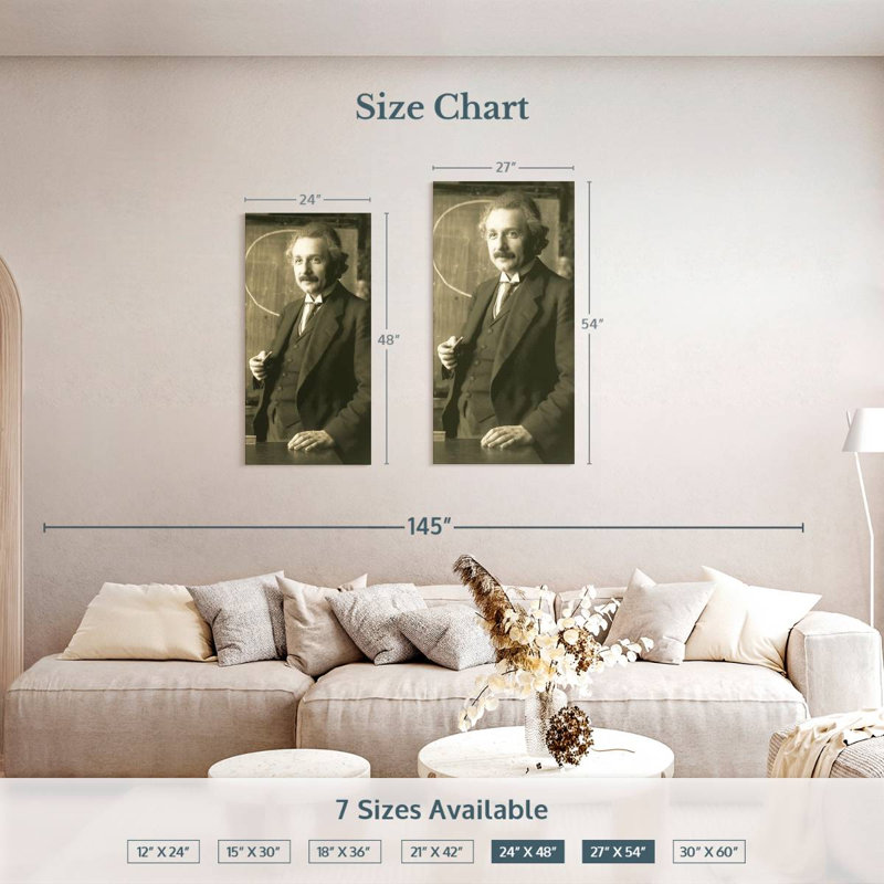 Genius Minded Einstein, 48" H x 24" W