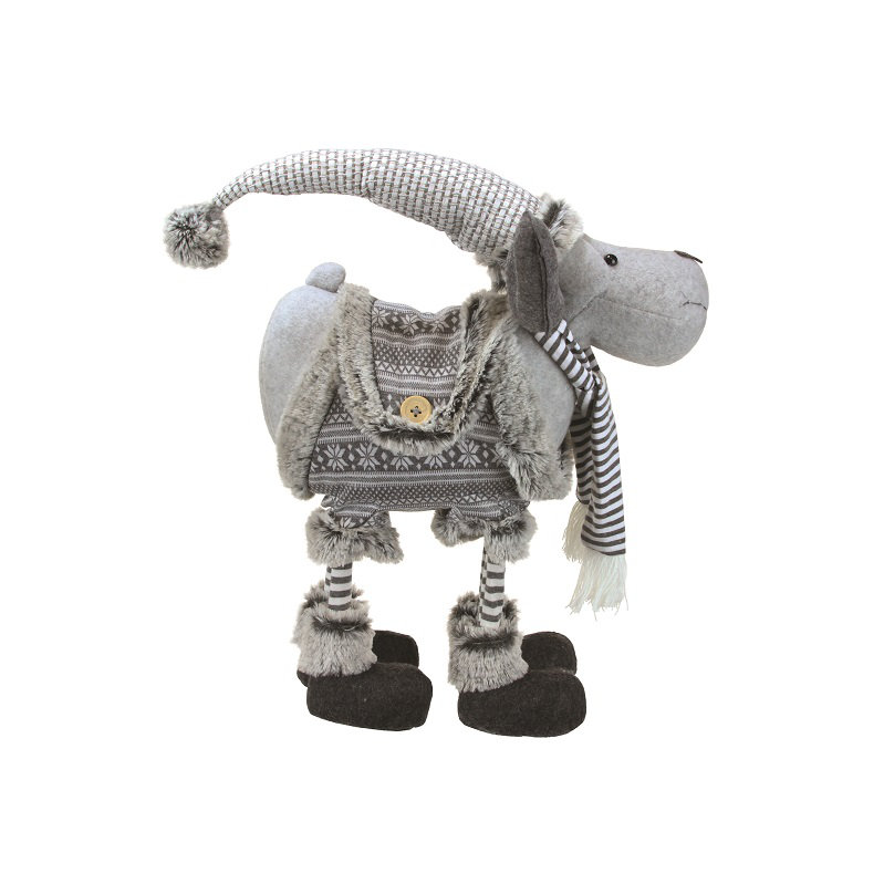 Figurine de table debout orignal de Noël, H 20 po x l 11,25 po x P 12,5 po