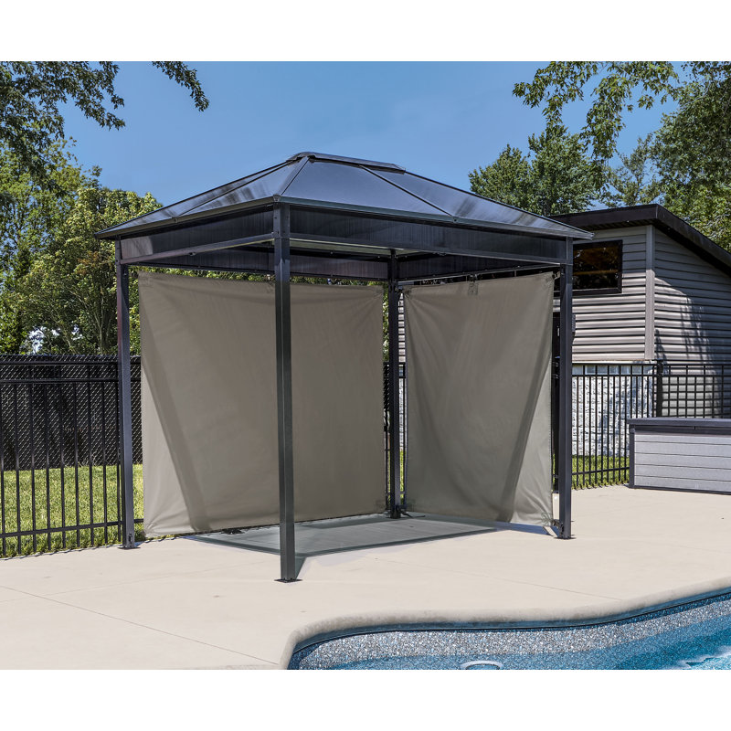 Danxia Black Steel and Polycarbonate 7x9 Ft Gazebo
