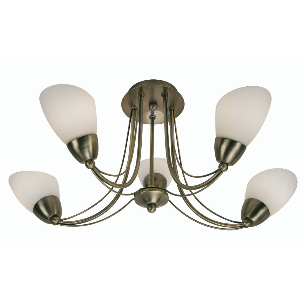 Magnolia Frosted Glass Semi Flush Mount
