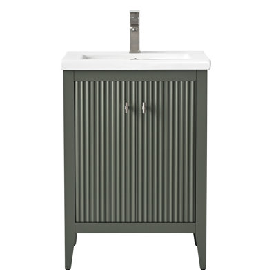 Single Bathroom Vanity with Ceramic Top