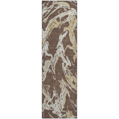 Premium Machine Washable Corum AMF1035 Abstract Rug