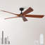 Ventilateur de plafond en bois massif rustique de 60 po sans lumière Homewood-94104887