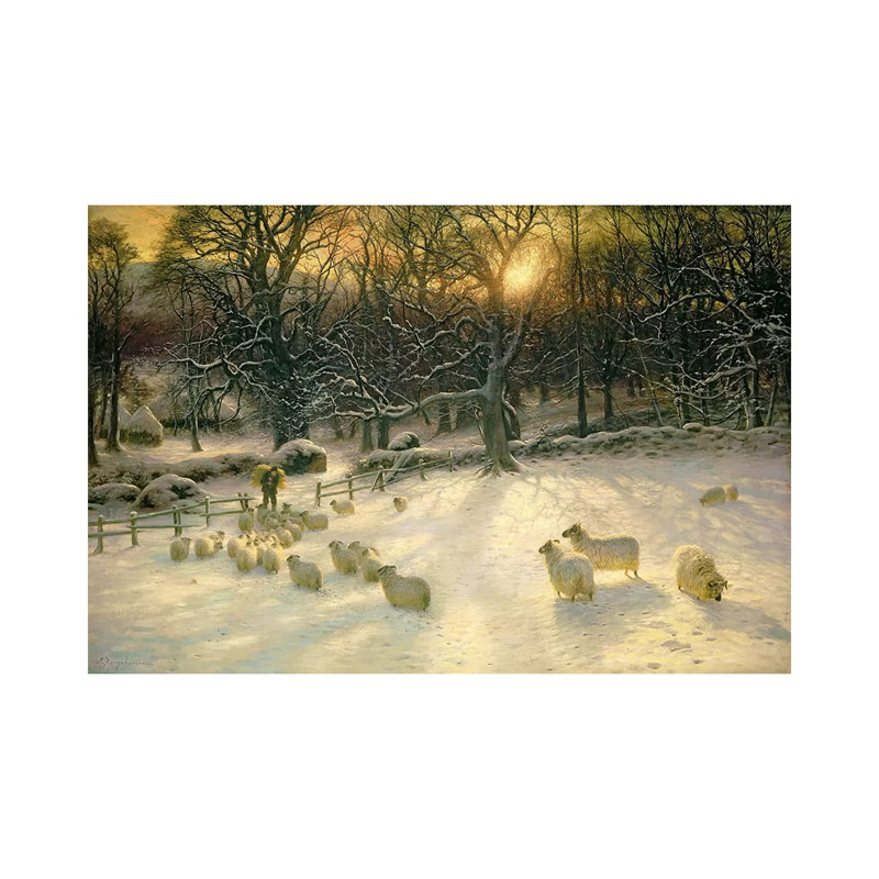«The Shortening Winter's Day Is Near A Close On Canvas» par Joseph Farquharson, H 40 po x l 60 po x P 1,5 po, Wrapped Canvas