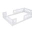 Lit plateforme en bois avec garde-corps-85904976