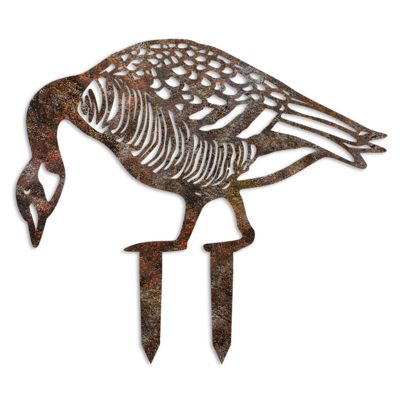 Hand-Painted Decorative Garden Object, 100% Metal, 17.3 x 19.7 inches | Thickness: 0.06 inches | Lightweight (1.3 lbs), No Assembly Required | Unique Color Variations for Charming Outdoor Decor