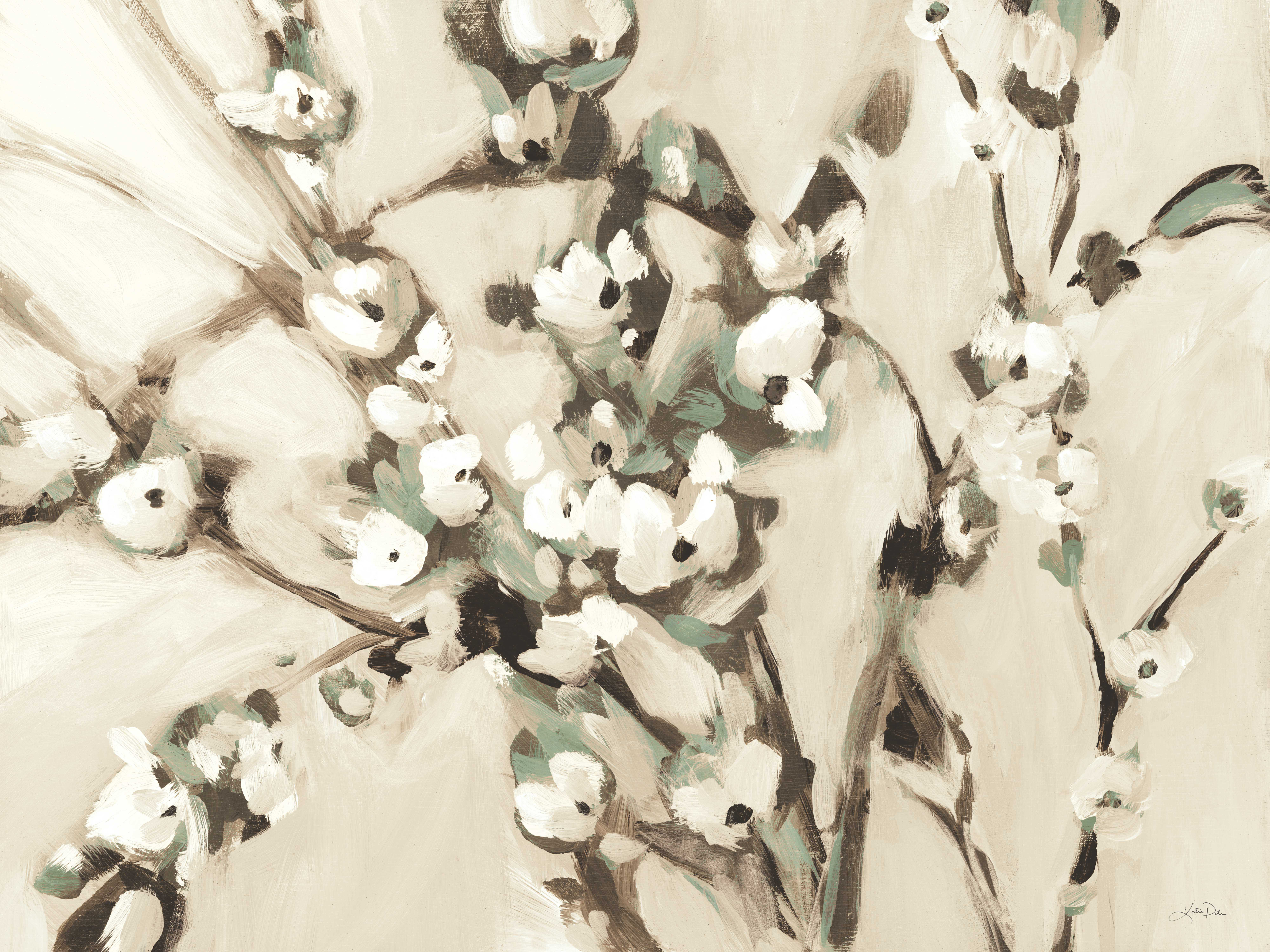 Wildon Home® Watchtower Wild Floral Branches Neutral On Canvas by Katrina  Pete Print | Wayfair