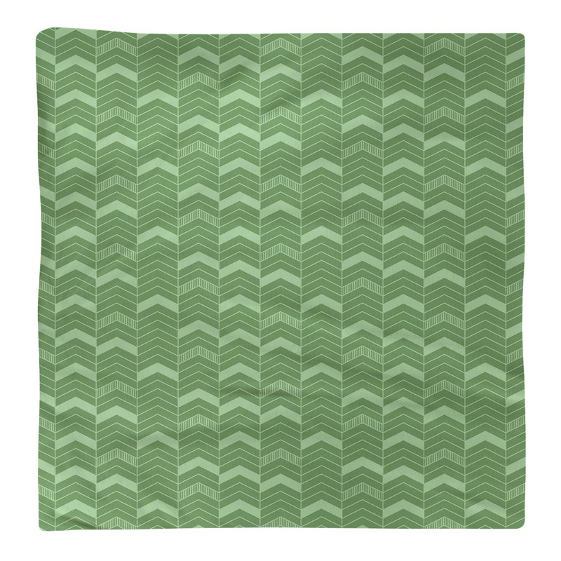 Serviette en coton bicolore lignée Stephenie, H 0,1 po x l 10 po x P 10 po, Vert, Sergé de coton