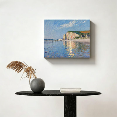 «Coastal Cliff Morning Light», art mural encastré en bois ， 16 x 20